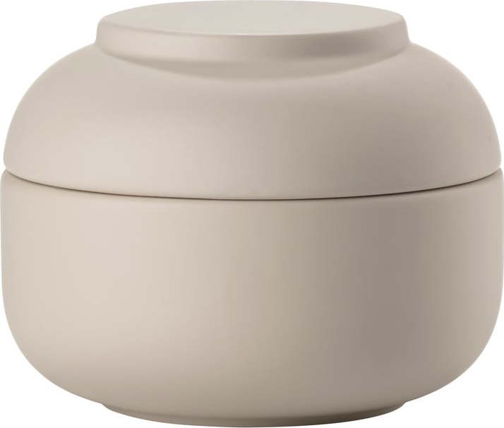 Béžový kameninový koupelnový organizér na vatové tampony Sensu – Zone Zone