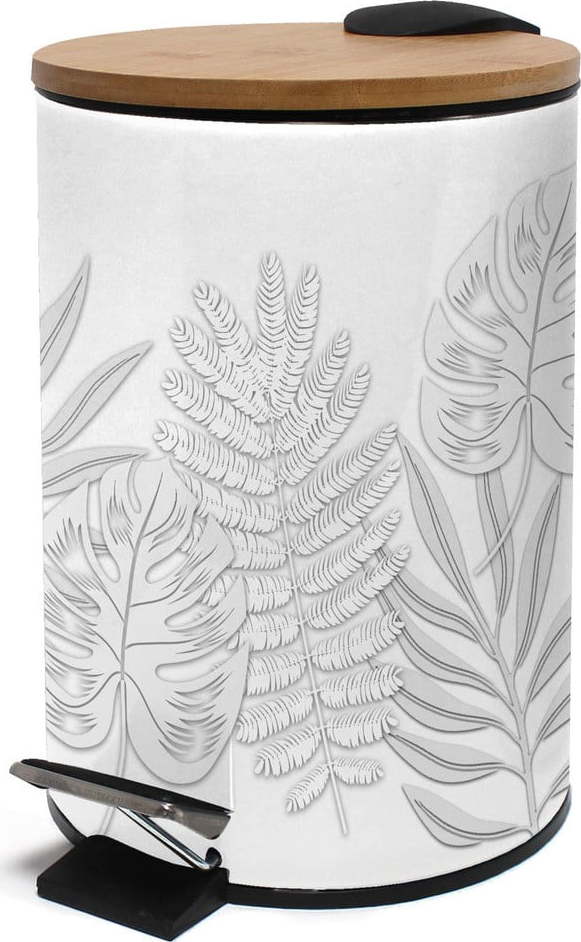 Bílý nášlapný kovový odpadkový koš 3 l Amber – douceur d'intérieur Douceur d intérieur