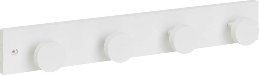 Bílý nástěnný věšák z borovicového dřeva 40 cm Anillos – Casa Selección Casa Selección