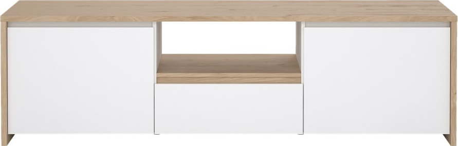 Bílý/v přírodní barvě TV stolek v dekoru dubu 179x52x48 cm Next – Tvilum Tvilum
