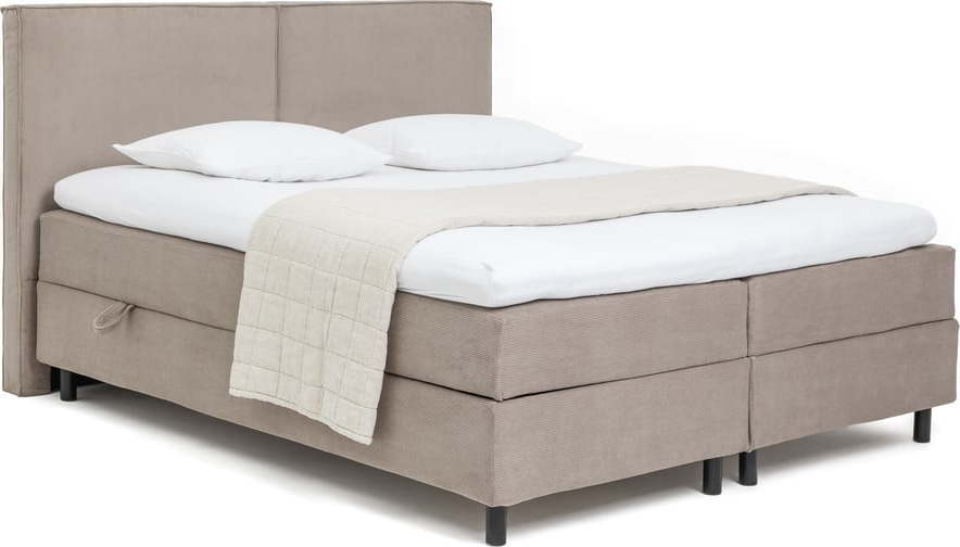 Boxspring postel taupe s úložným prostorem 180x200 cm Elva Bold – Bonami Selection Bonami Selection