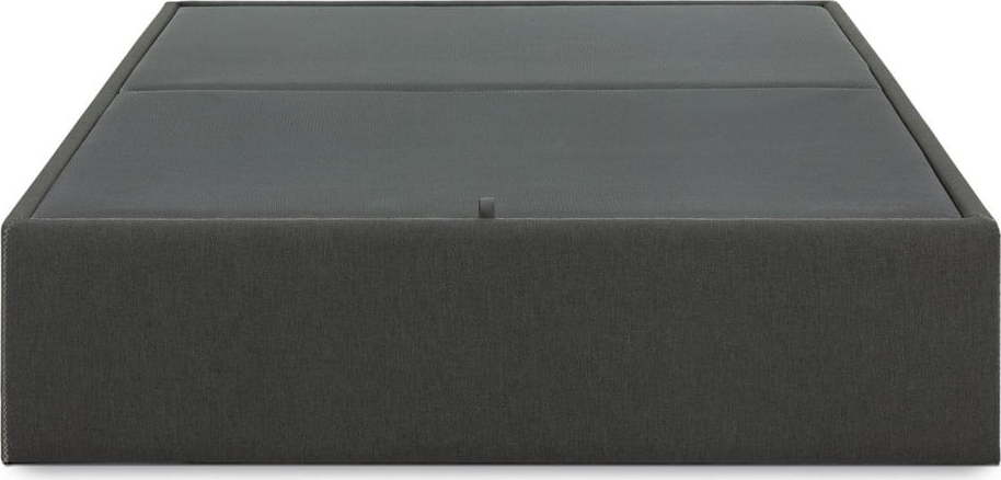 Černá čalouněná dvoulůžková postel s úložným prostorem 160x200 cm Matters – Kave Home Kave Home