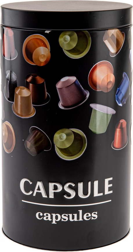 Černá dóza na kávové kapsle Black3D – Dakls Dakls