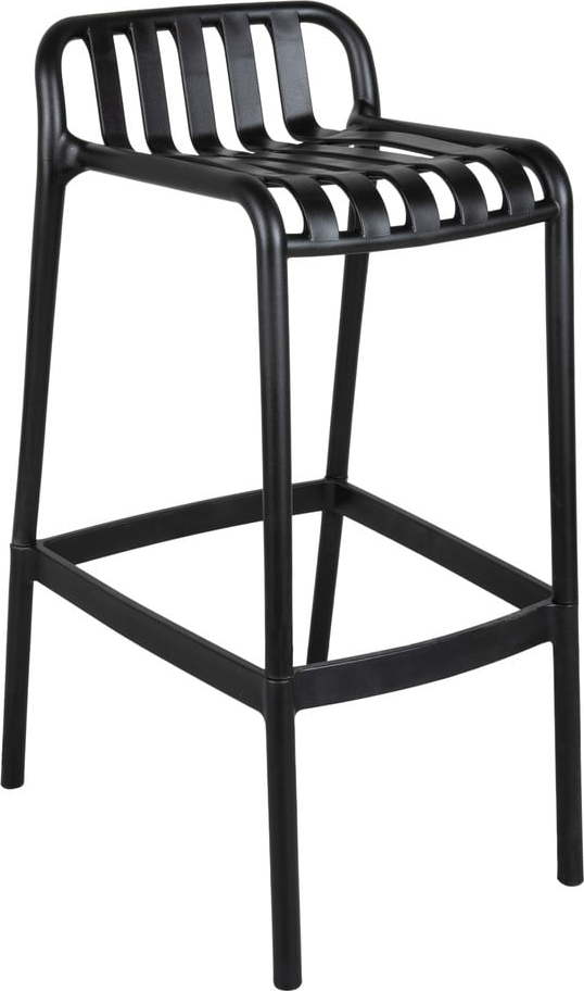 Černá plastová barová židle (výška sedáku 76 cm) Chanza – Leitmotiv Leitmotiv
