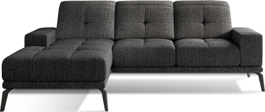 Černá rohová pohovka (levý roh/s lenoškou) Torrense – ELTAP ELTAP