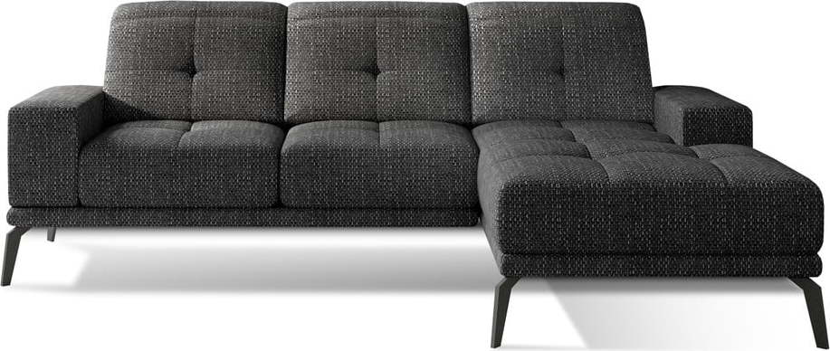 Černá rohová pohovka (pravý roh/s lenoškou) Torrense – ELTAP ELTAP