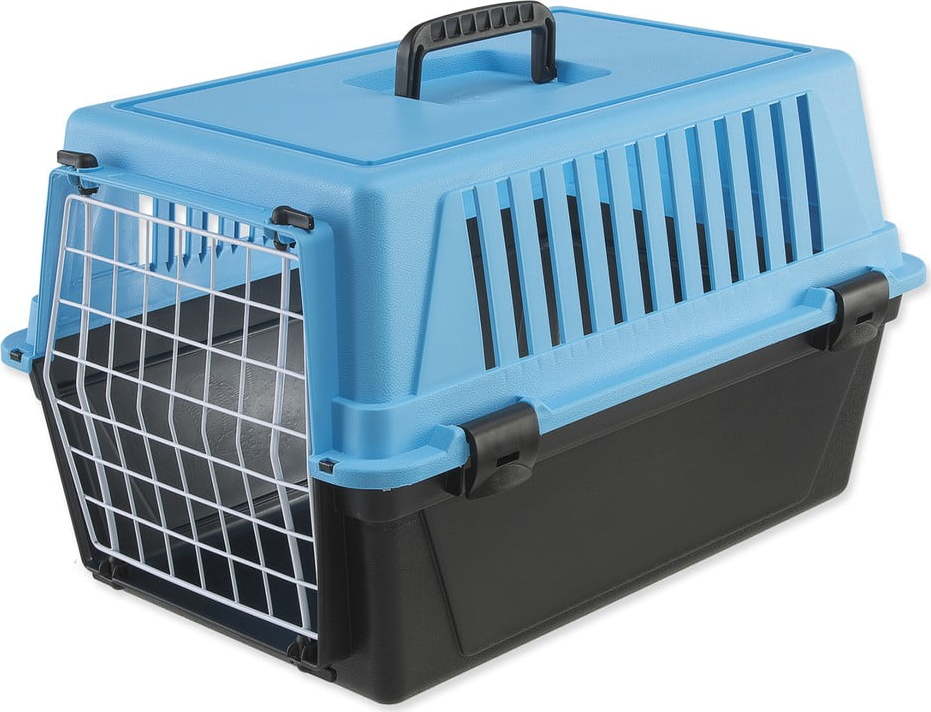 Černá/světle modrá přepravka pro domácího mazlíčka 37x58 cm Ferplast Atlas 20 – Plaček Pet Products Plaček Pet Products