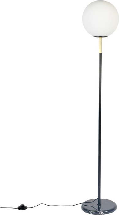 Černobílá stojací lampa se skleněným stínidlem (výška 145 cm) Orion – Zuiver Zuiver