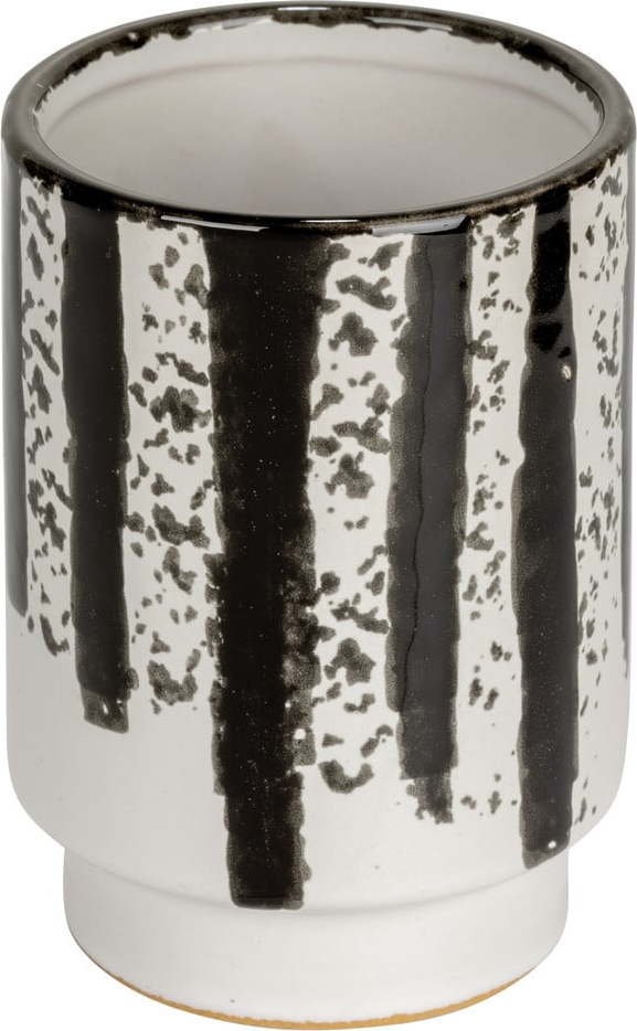 Černobílý keramický kelímek na zubní kartáčky Subiza – Wenko WENKO