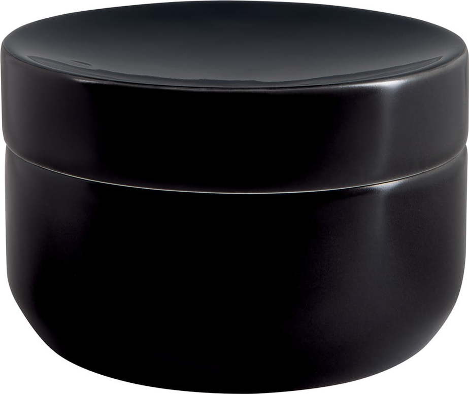 Černý keramický koupelnový organizér na vatové tampony Jaro – Spirella SPIRELLA