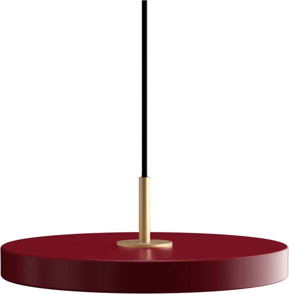 Červené kovové LED stmívatelné závěsné svítidlo s kovovým stínidlem ø 31 cm Asteria Plus – UMAGE UMAGE