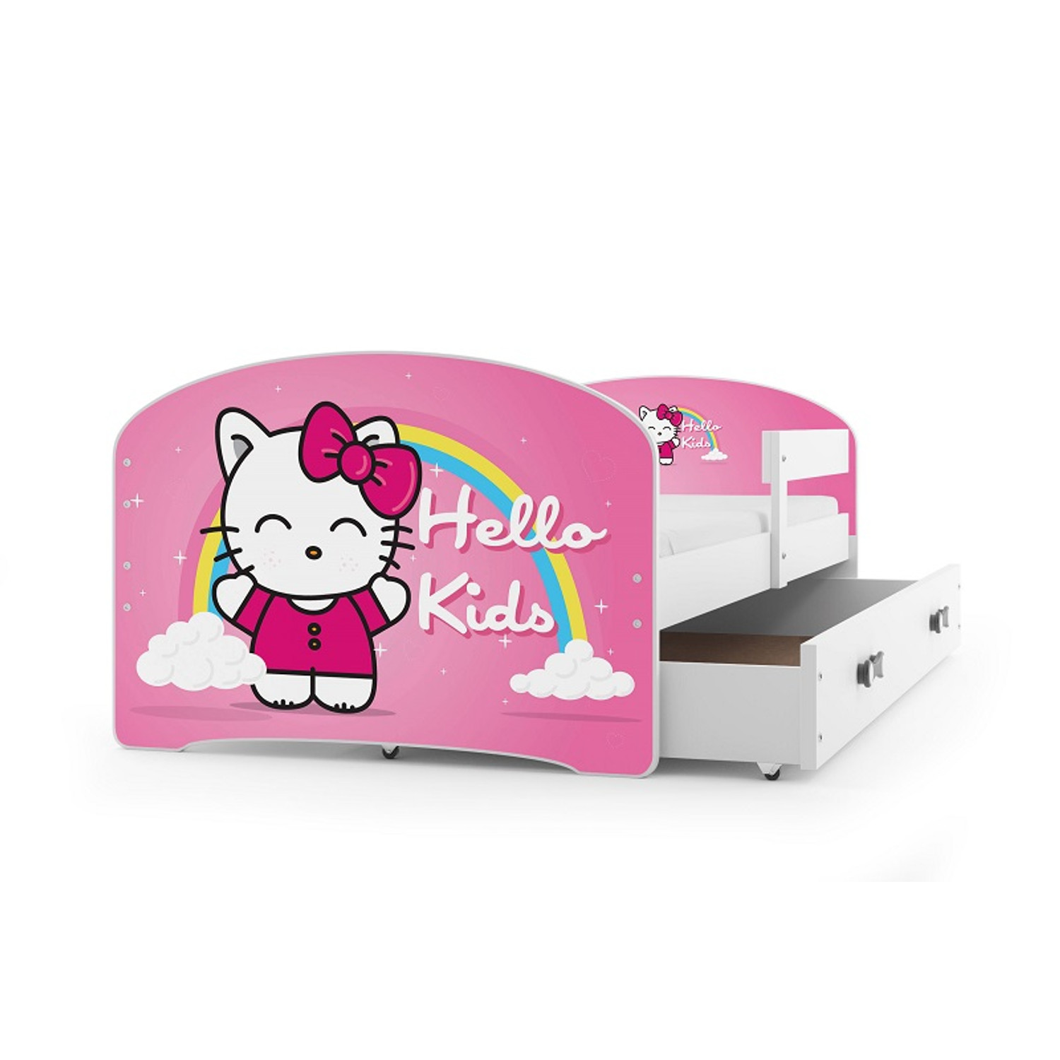 Dětská postel LUKI 160x80 cm Bílá Hello kids BMS