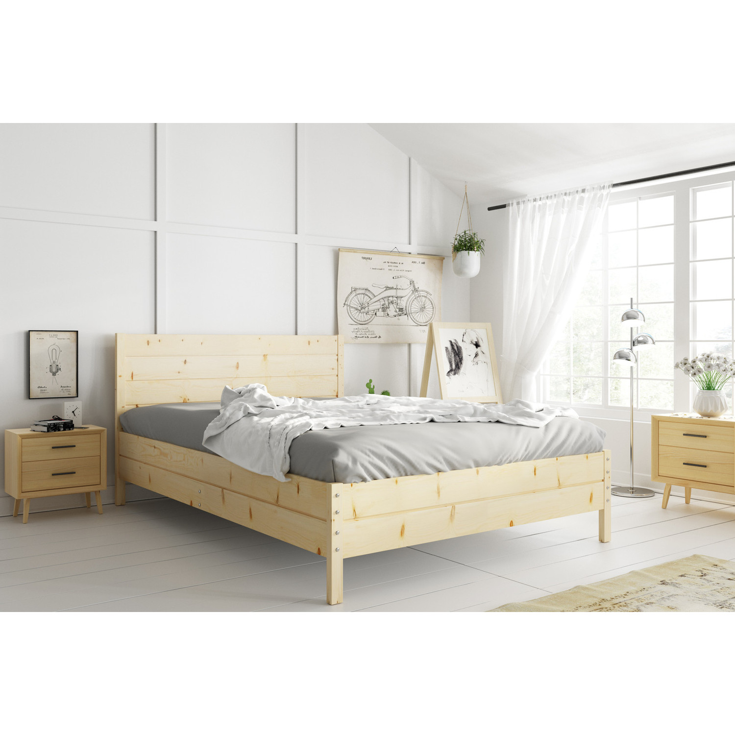 Dřevěná postel CONTINENTAL 160x200 cm BMS