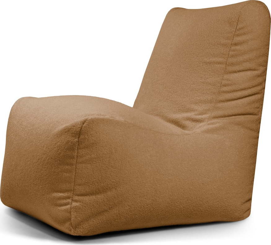 Hnědý sedací vak z textilie bouclé Seat Lounge – SLOWDOWN SLOWDOWN