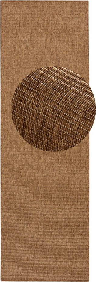 Hnědý vnitřní a venkovní běhoun 80x350 cm Nature – Hanse Home Hanse Home