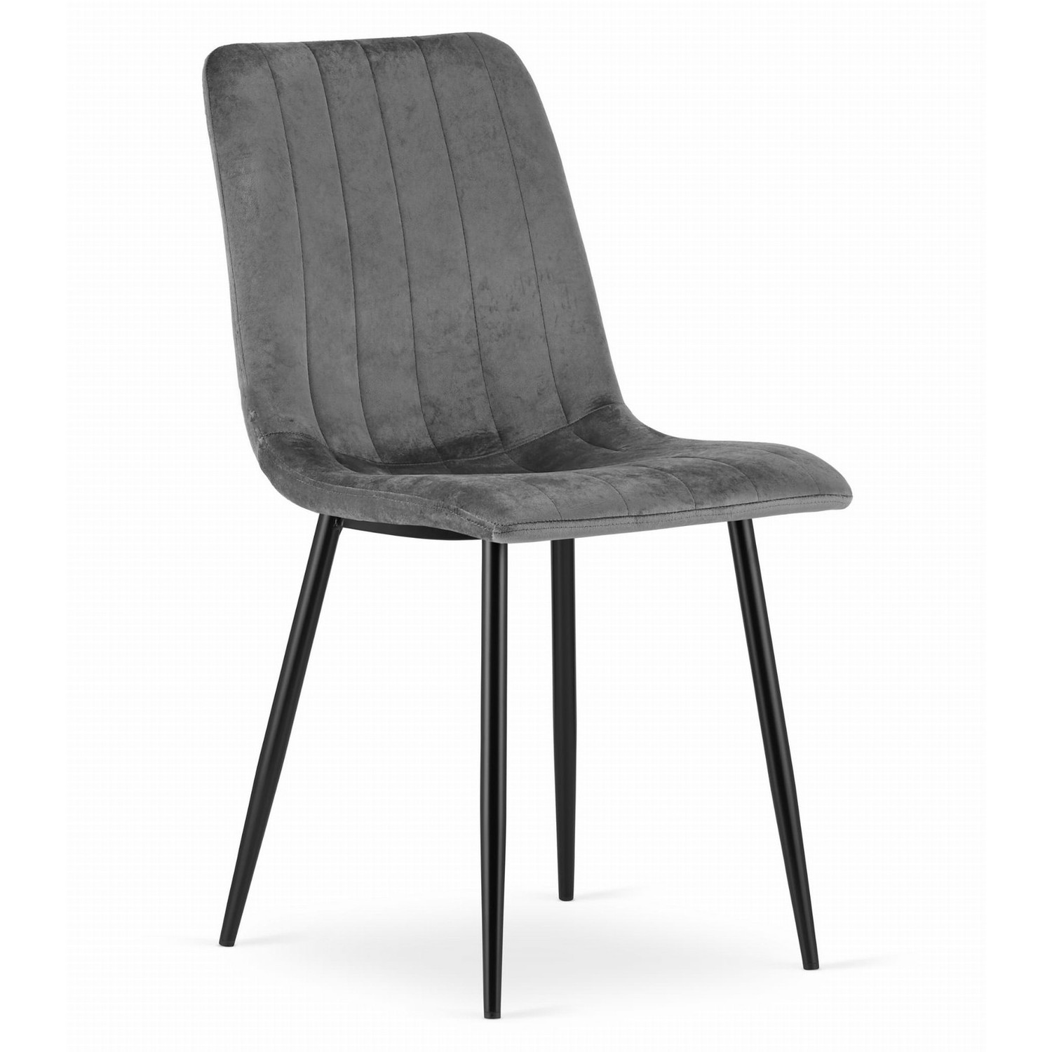 Jídelní židle LAVA - šedá/černé nohy Signal-nabytek