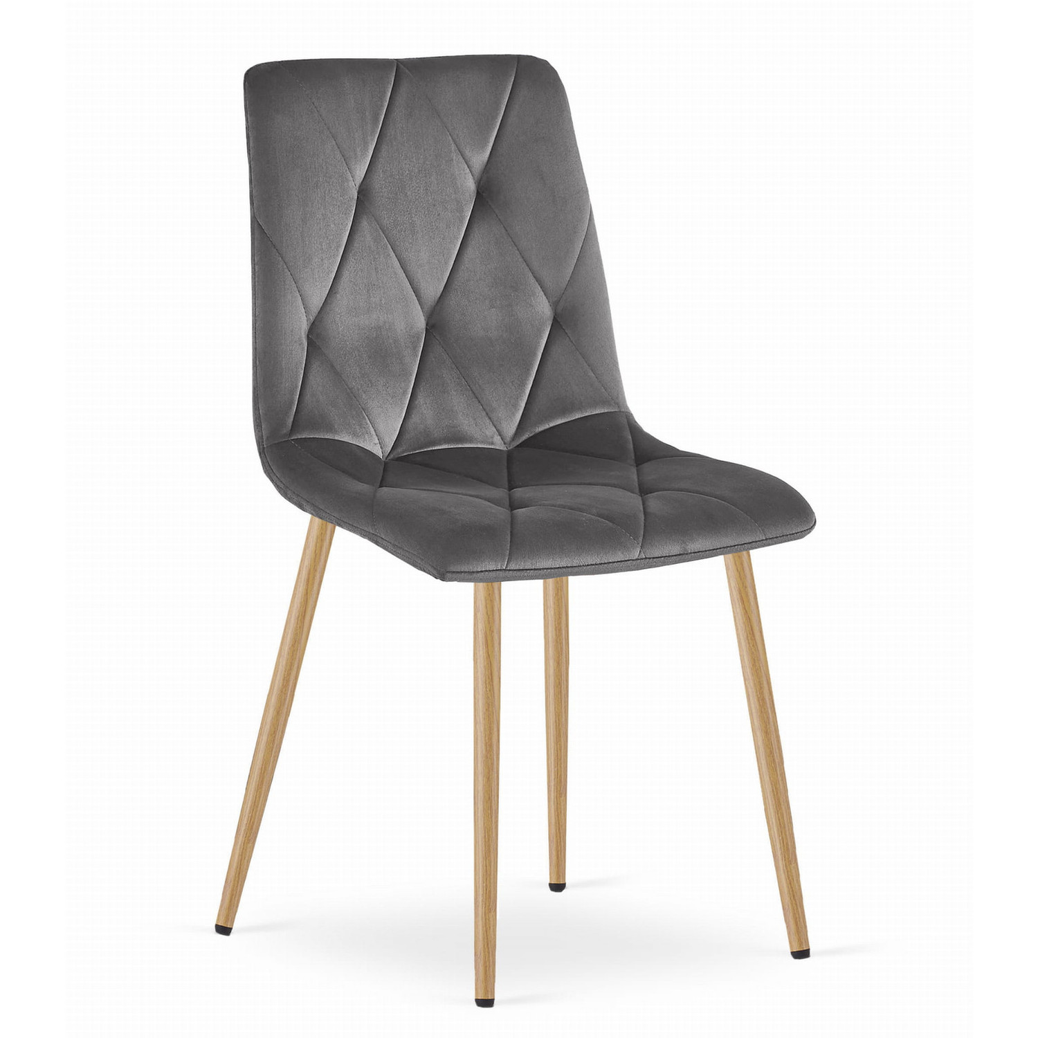 Jídelní židle LIBRA - šedá/nohy v barvě dřeva Signal-nabytek