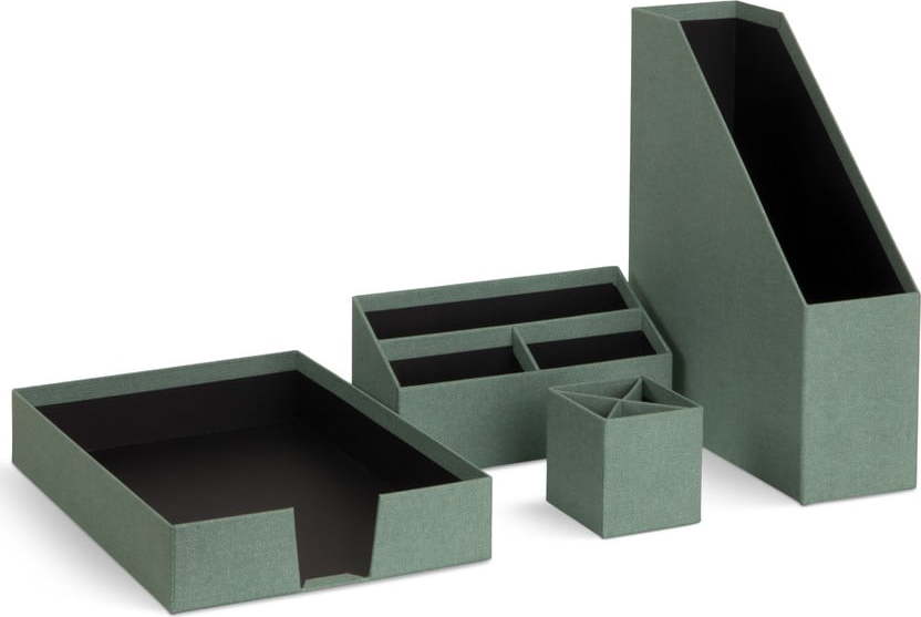 Kartonové organizéry v sadě 4 ks Hugo Canvas Paper Laminate – Bigso Bigso