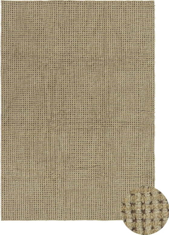 Khaki pratelný/ručně tkaný vlněný koberec 200x300 cm Unexpected Wool – Lorena Canals Lorena Canals