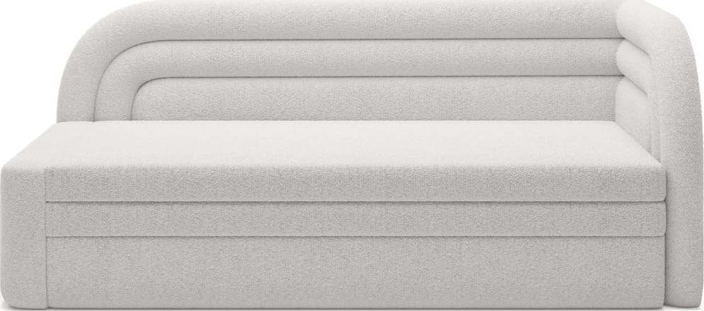 Krémová rozkládací/s úložným prostorem pohovka z textilie bouclé pravý roh 223 cm Fabillo – ELTAP ELTAP