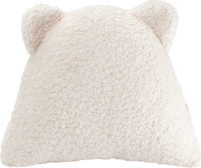 Krémový dětský pohovkový polštář z textilie bouclé Bear – Wigiwama Wigiwama