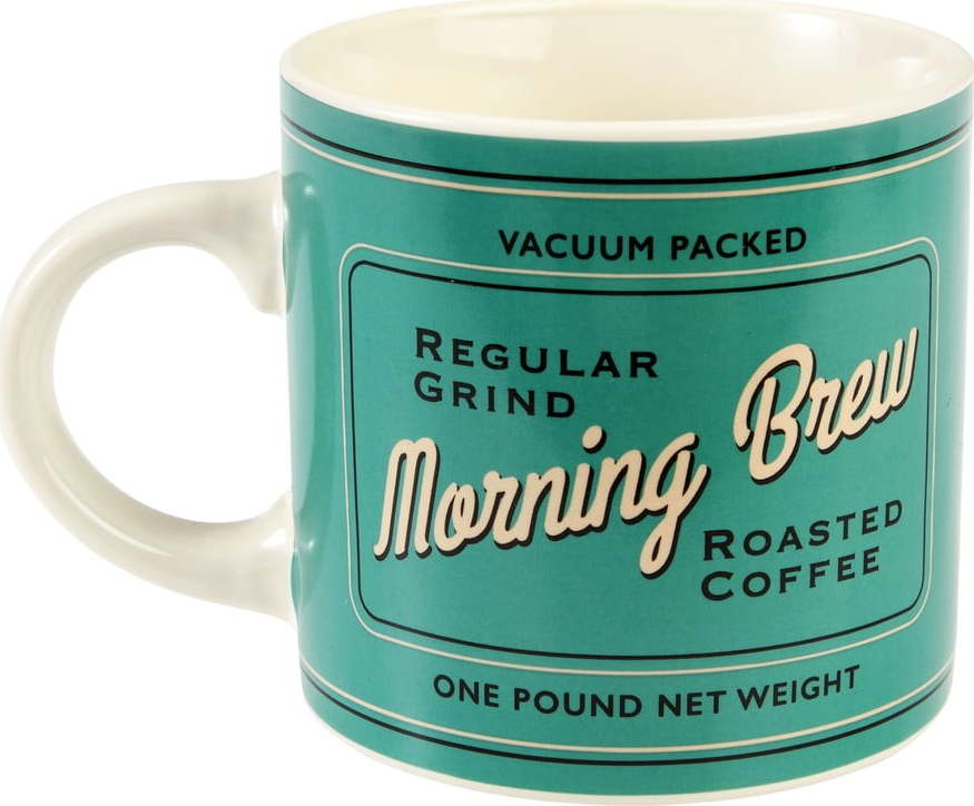 Krémový/tyrkysový keramický hrnek 350 ml Morning Brew – Rex London Rex London