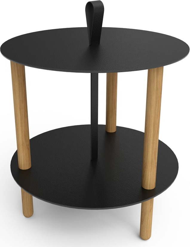 Kulatý odkládací stolek ø 48 cm Strap L Bull – LIND DNA Lind DNA