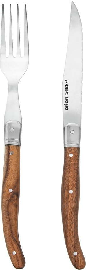 Nerezový příbor 2 ks ve stříbrné barvě/v přírodní barvě – Orion Orion