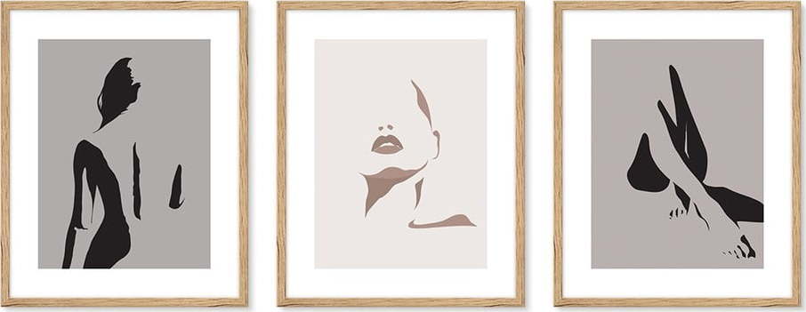 Obrazy v sadě 3 ks 42x52 cm – knor knor