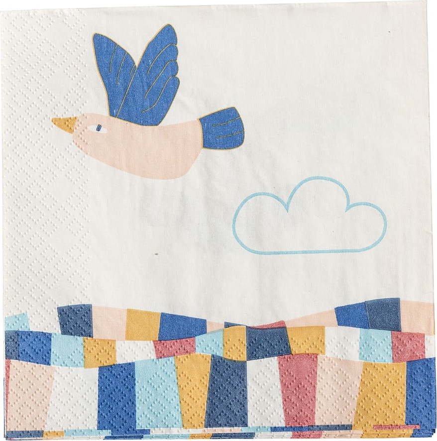 Papírové ubrousky v sadě 20 ks 33x33 cm Colorine – Bloomingville Mini Bloomingville Mini
