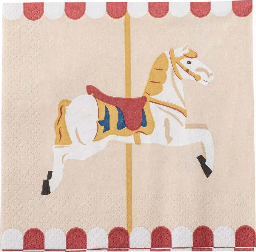 Papírové ubrousky v sadě 20 ks 33x33 cm Merry-go-round – Bloomingville Bloomingville