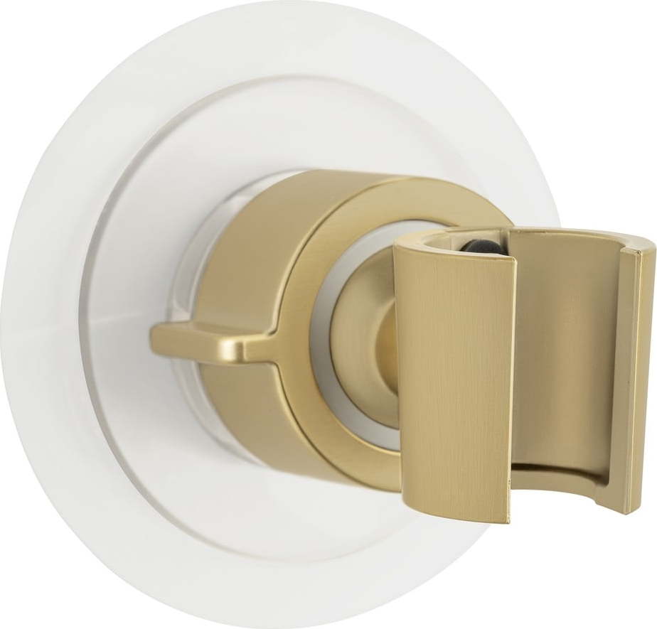 Plastový držák na sprchu bez vrtání ve zlaté barvě Libertà – Wenko WENKO