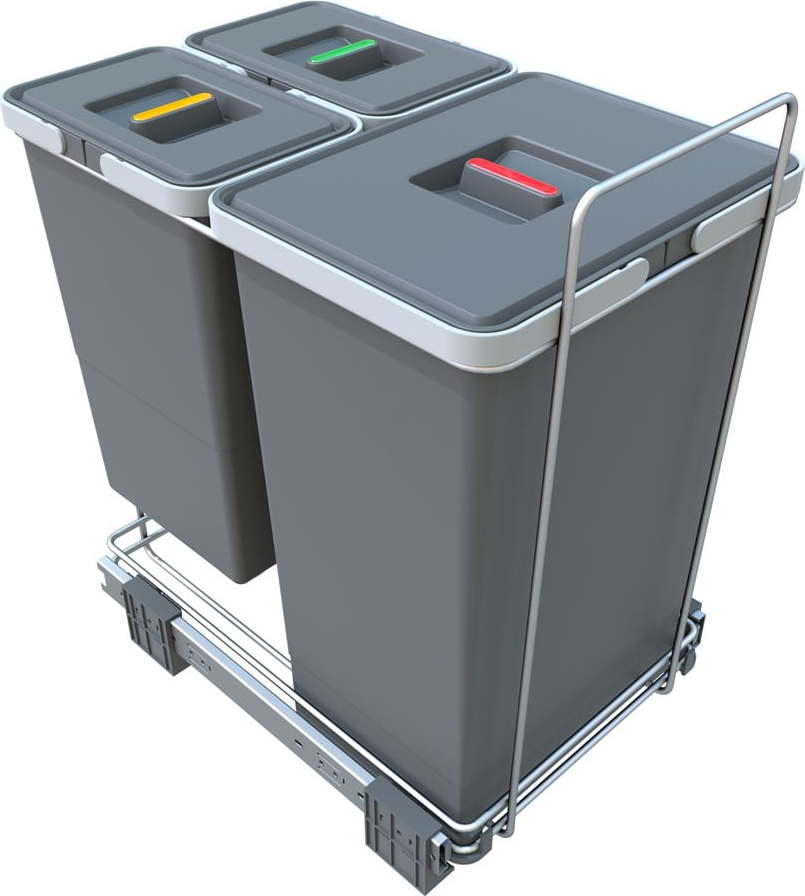 Plastový odpadkový koš na tříděný odpad/vestavěný 24 + 8 + 8 l Ecofil - Elletipi Elletipi