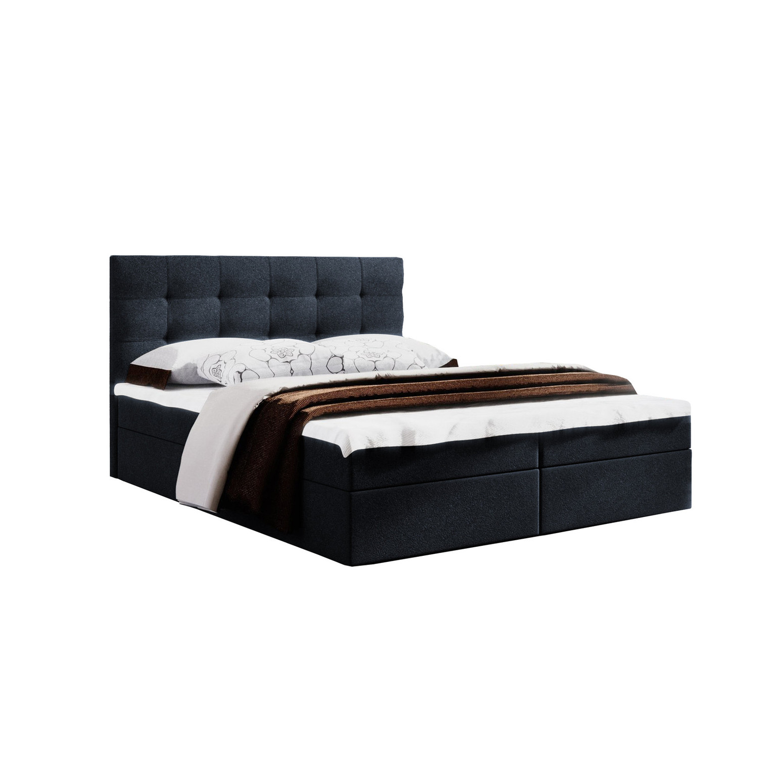 Postel 52 MISSISSIPPI 120x200 cm s úložným prostorem Tmavě modrá Signal-nabytek