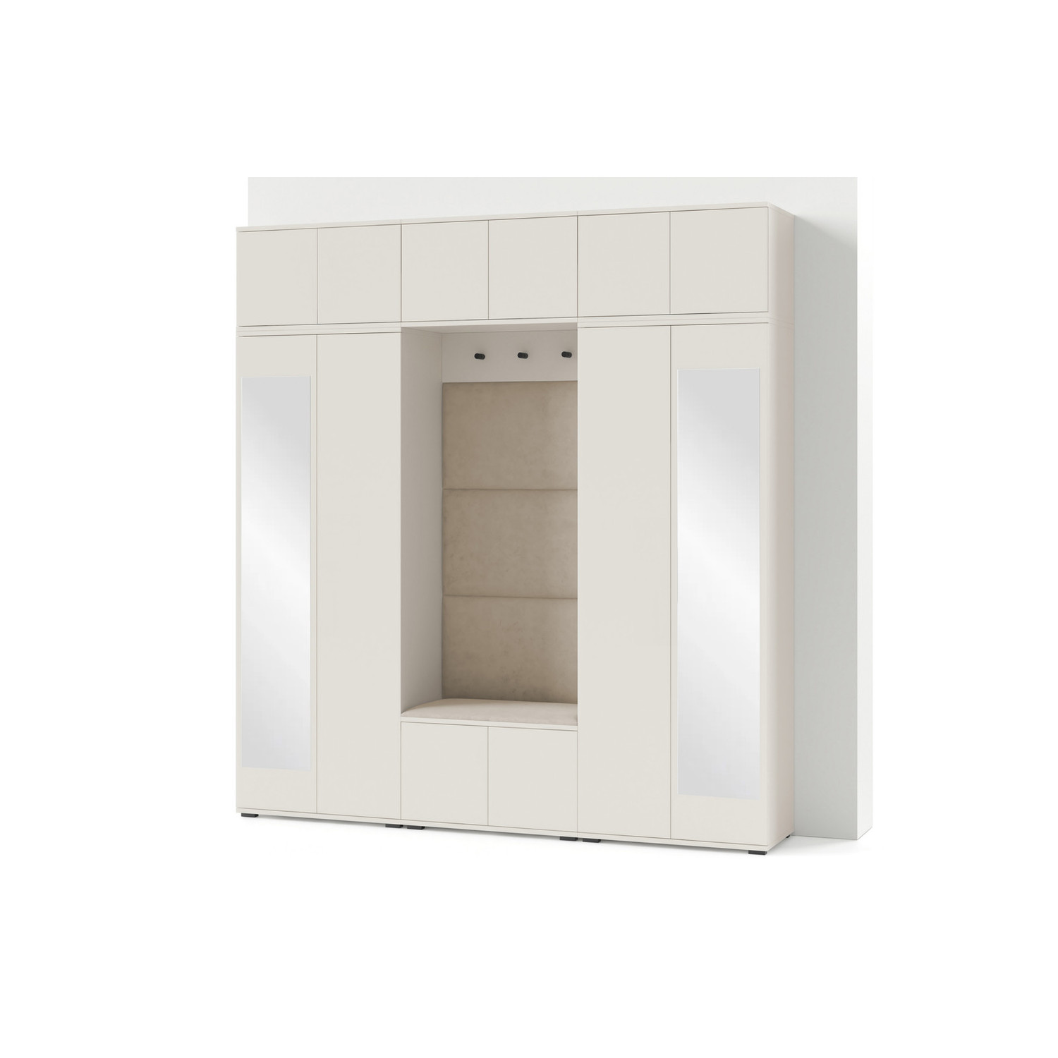 Předsíňová stěna BIANCO II Se zrcadlem Černá - zelená SG nabytek