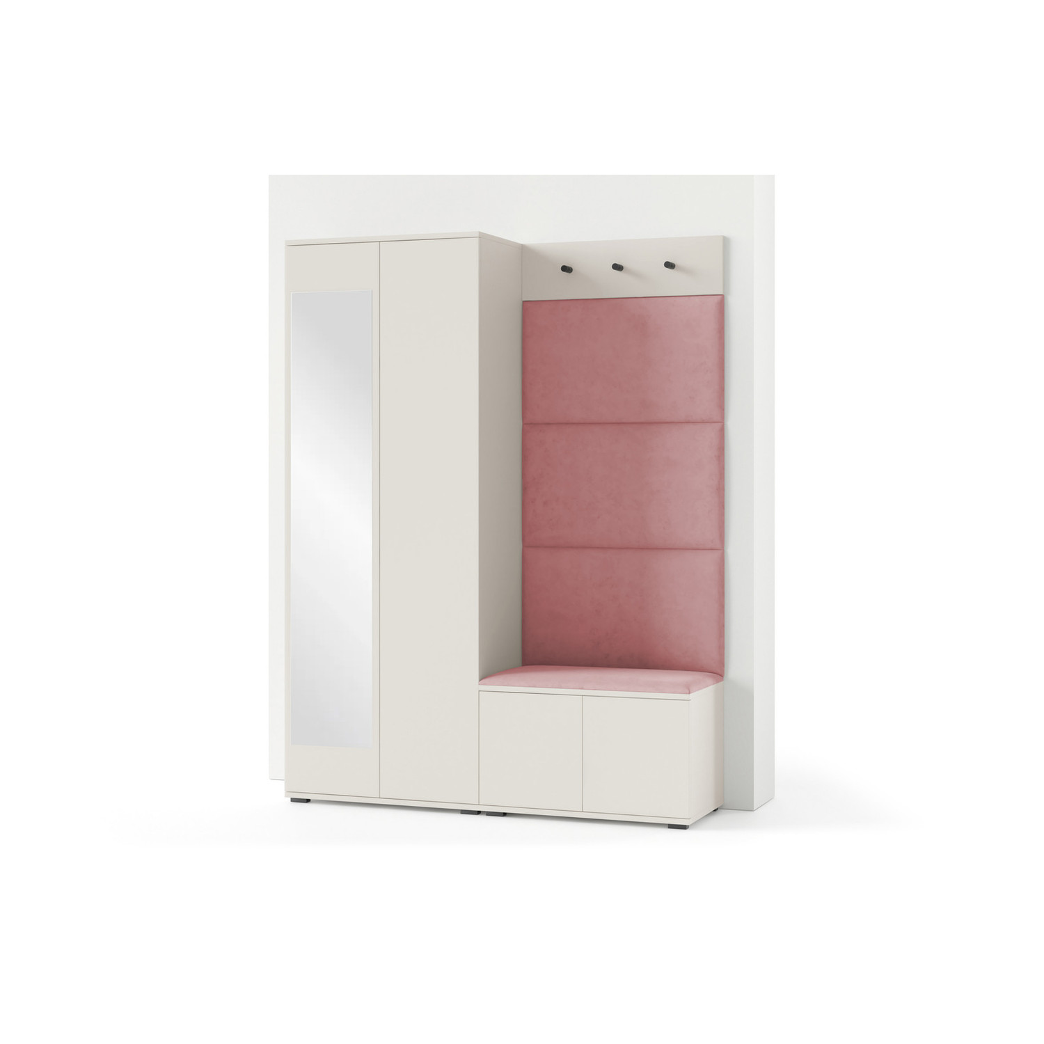 Předsíňová stěna BIANCO III Se zrcadlem Zelená SG nabytek