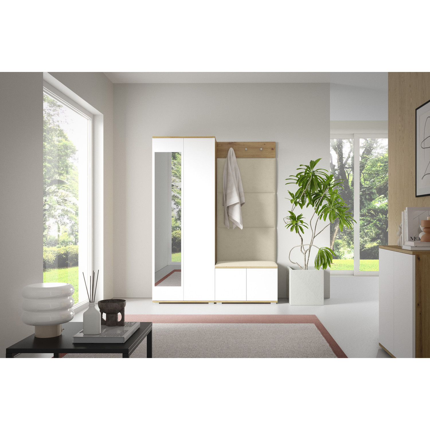 Předsíňová stěna SEVILLA I Krémová SG nabytek