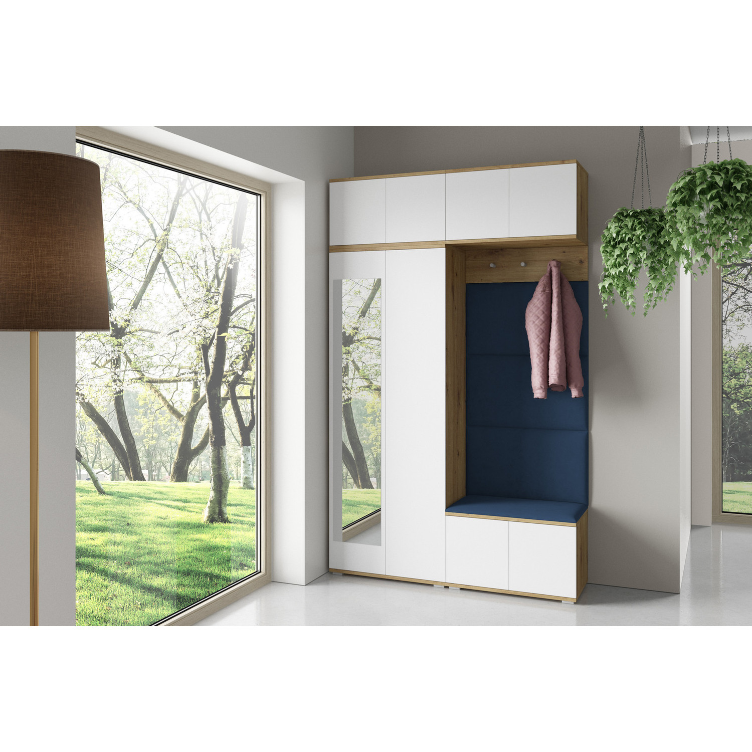 Předsíňová stěna SEVILLA III Modrá III SG nabytek