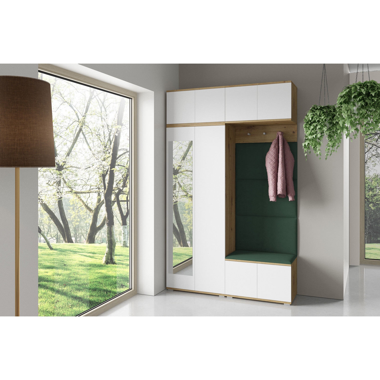 Předsíňová stěna SEVILLA III Zelená II SG nabytek