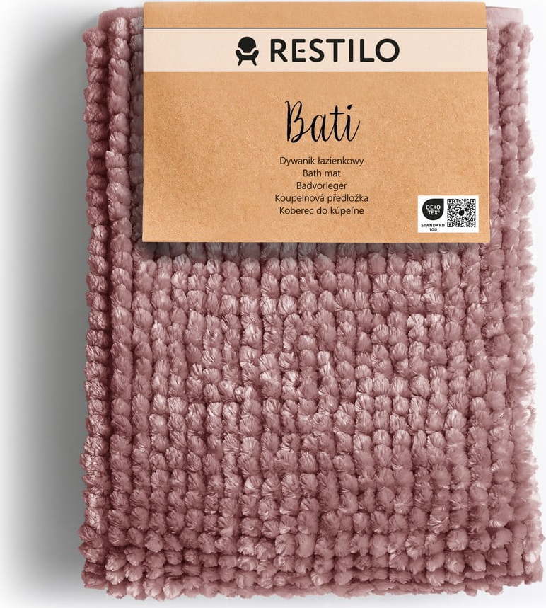 Růžová koupelnová předložka 70x120 cm Bati – Restilo Restilo