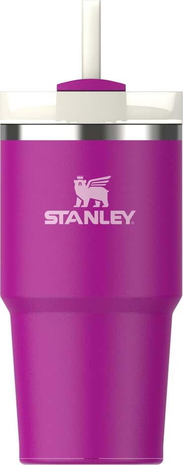 Růžová termoska s brčkem z nerezové oceli 600 ml Quencher H2.0 FlowState Tumbler Violet Blossom – Stanley Stanley