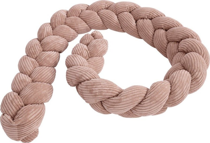 Růžový manšestrový mantinel do postýlky 300 cm – Meowbaby MeowBaby