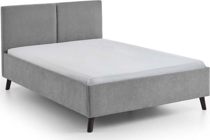 Šedá čalouněná dvoulůžková postel s roštem 140x200 cm Piano – Meise Möbel Meise Möbel