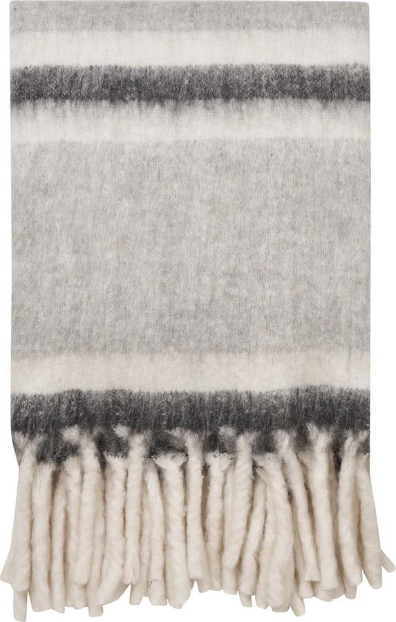 Šedá deka s příměsí vlny 130x170 cm Carmel – House Nordic House Nordic