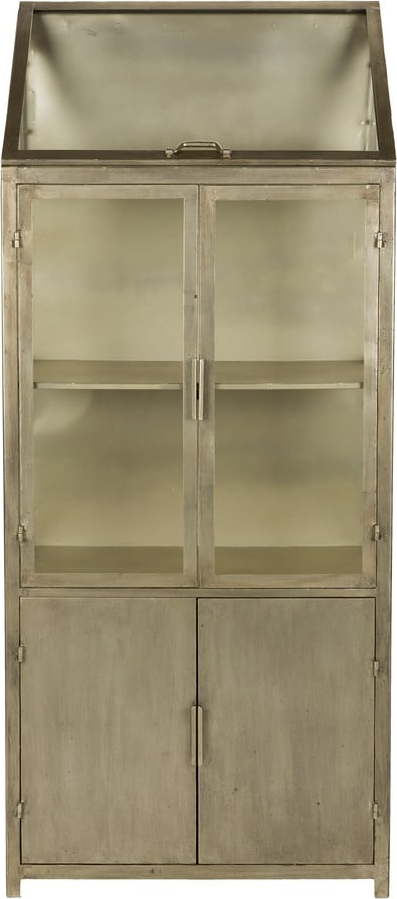 Šedá kovová vitrína 64x151x35 cm Monviso – Dutchbone Dutchbone