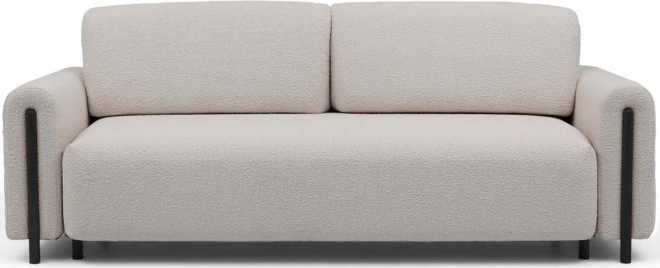 Šedobéžová rozkládací/s úložným prostorem pohovka z textilie bouclé 244 cm Arcadova – ELTAP ELTAP