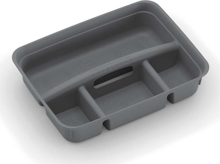 Šedý plastový rozdělovač do úložného boxu 35