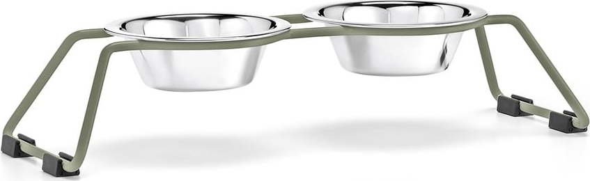 Set misek s podstavcem pro domácího mazlíčka z nerezové oceli Cena Grollive S – MiaCara MiaCara