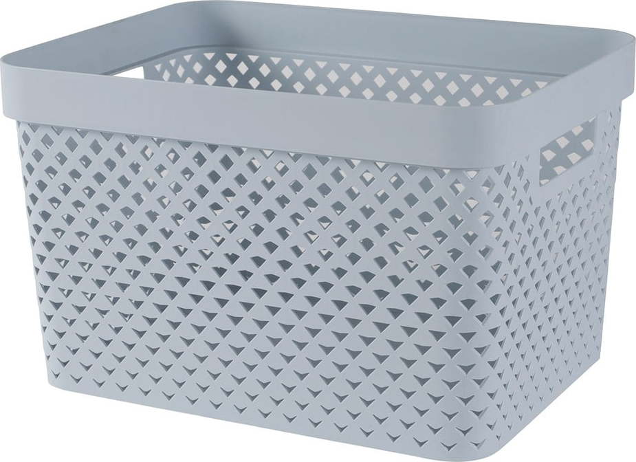 Světle modrý plastový úložný box 35