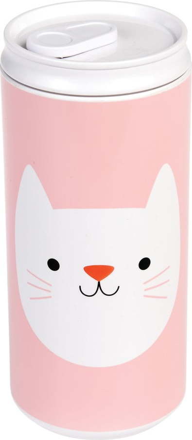Světle růžová dětská lahev z bioplastu 330 ml Cookie the Cat – Rex London Rex London